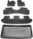 Rezaw Plast Set of Front and Rear Mats 5pcs for Seat Alhambra Volkswagen Sharan 2011+ Black