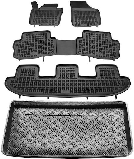 Rezaw Plast Set of Front and Rear Mats 5pcs for Seat Alhambra Volkswagen Sharan 2011+ Black