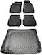 Rezaw Plast Σετ Μπροστινά και Πίσω Πατάκια 5τμχ για Citroen C6 Audi A6 2004 2011 Μαύρα