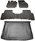 Rezaw Plast Set Front and Back Car Mats 5 Pieces for Volkswagen Touran 2015 Black