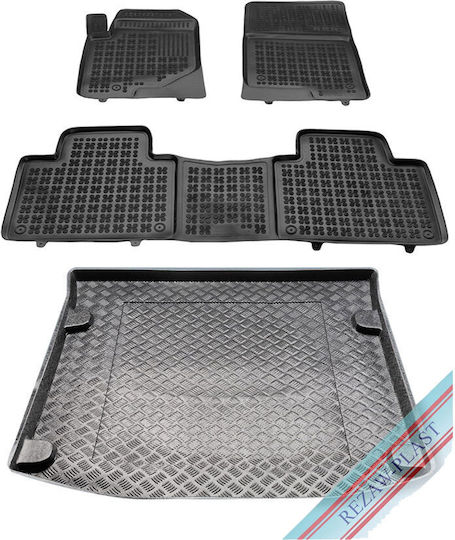 Rezaw Plast Σετ Μπροστινά και Πίσω Πατάκια 4τμχ για Ssangyong Rexton 2017+ Μαύρα