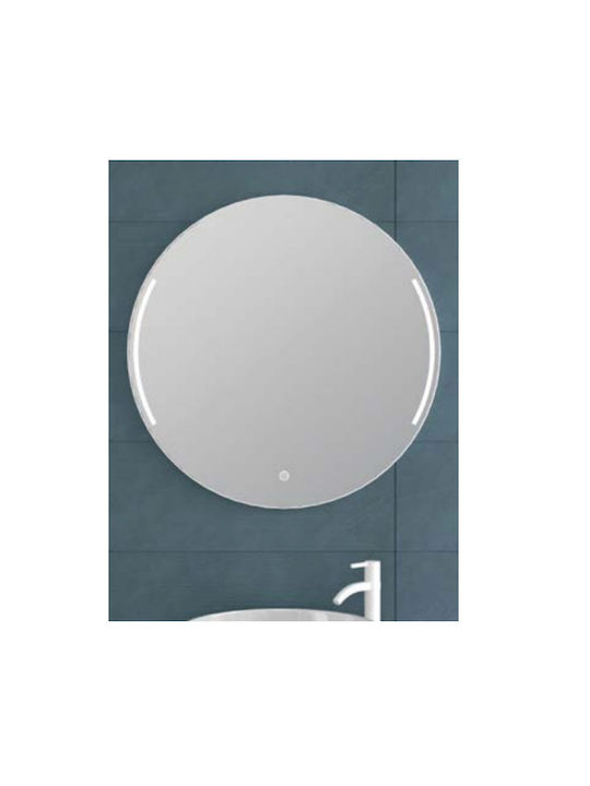 Savvopoulos Runder Badezimmerspiegel LED 80x80c...