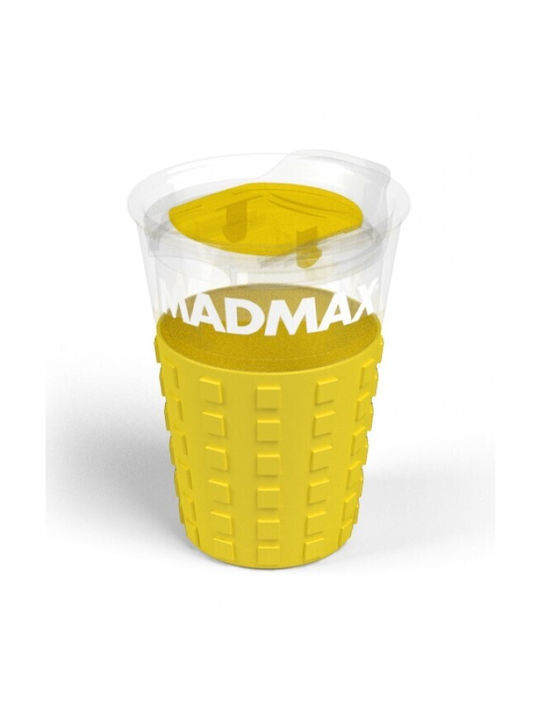 Madmax Tasse Kunststoff mit Deckel Gelb 350ml 1Stück