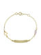 Verorama Kids Bracelet ID from Gold 14K with Stones