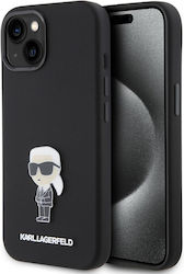 Karl Lagerfeld Back Cover Metallic / Silicone Black (iPhone 15)