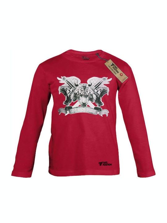 Takeposition Kids Blouse Long Sleeve Red