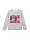 Superheroes Kids Blouse Long Sleeve Gray