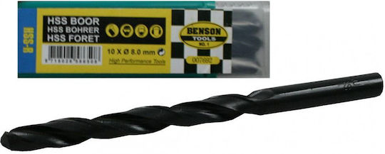 Benson Set of 10 Drills HSS for Metal