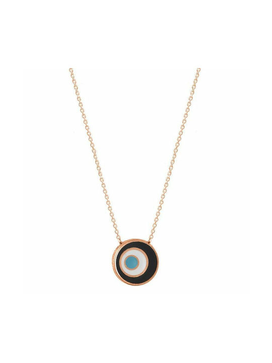 Amor Amor Necklace Eye from Rose Gold Plated Silver