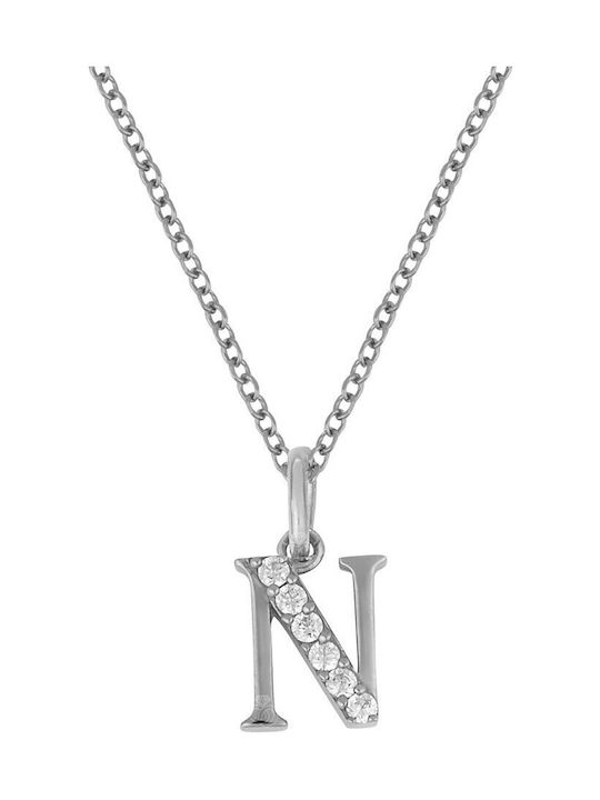 Verorama Charm Monogramm "N" aus Silber mit Zirkon