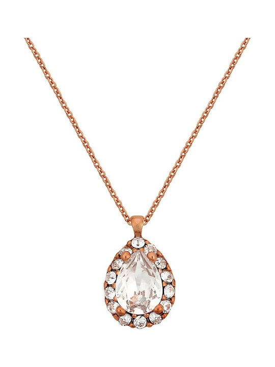 Verorama Necklace Rosette from Rose Gold Plated Silver