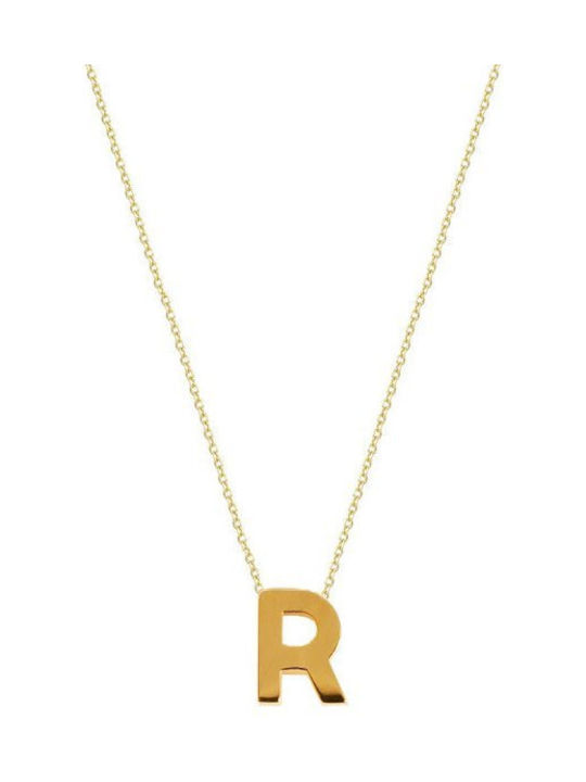 Savvidis Necklace Monogram from Gold 14K