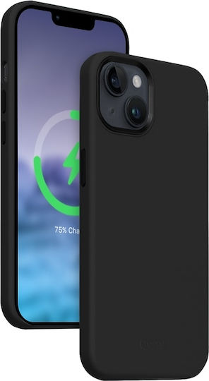 Crong Color Back Cover Σιλικόνης Μαγνητικό Μαύρο (iPhone 15 Plus)