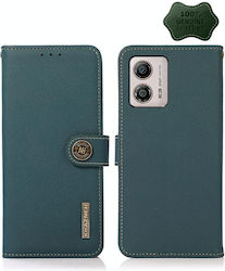 Genuine Wallet Leather Green (Moto G53)