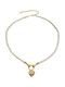 Callajewels Κολιέ με σχέδιο Καρδιά με Πέρλες