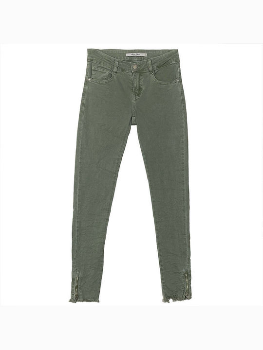 Women's Jean Trousers in Skinny Fit Khaki