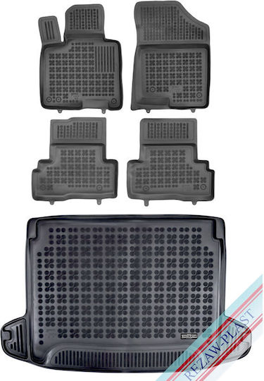 Rezaw Plast Car Mats Trunk 5 Pieces for Mercedes-Benz V Kia Sportage 2021 Black