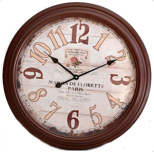 Ankor Wall Clock Metallic Brown Ø65cm