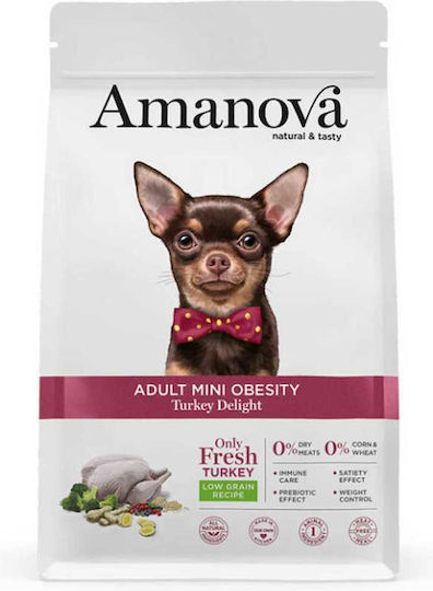 Amanova 2kg Ξηρά Τροφή χωρίς Γλουτένη για Ενήλικους Σκύλους Μικρόσωμων Φυλών με Γαλοπούλα