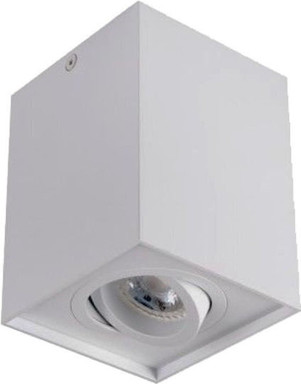 Avide Single Spot with Socket GU10 in White Color Avide Single Spot with Socket GU10 in White Color