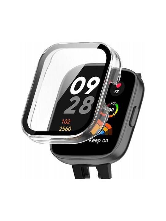 Full Glass Screen Protector Plastic Case in Transparent color for Redmi Watch 3 Active Huawei Watch 3