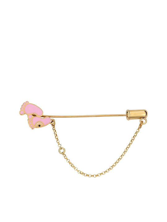 Verorama Child Safety Pin made of Gold Plated Silver for Girl