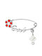 Xrisokosmima Child Safety Pin made of White Gold 9K