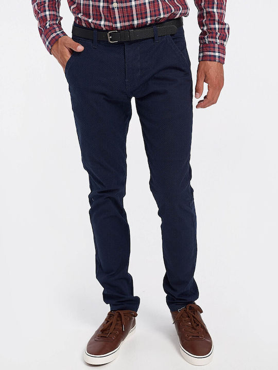Trousers Chino Elastic in Slim Fit Blue