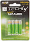 Techly Alkaline Batterien AAA 1.5V 4Stück IBT-KAL-LR03T