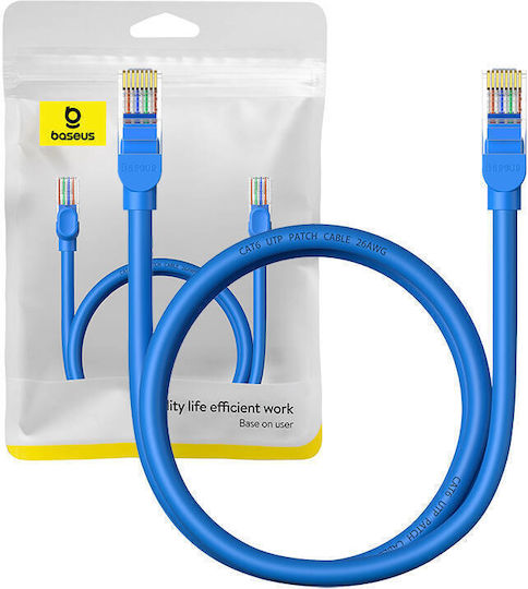 Baseus U/UTP Cat.6 (Gigabit) Cablu De Rețea Ethernet 1m Albastru