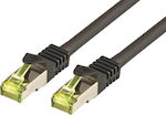 MCAB S/FTP Cat.7 Ethernet Cable 0.5m Black