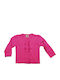 Kinderstrickjacke Gestrickt Rosa
