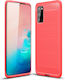Mad Mask Brushed TPU Carbon Back Cover Σιλικόνης Κόκκινο (Galaxy S20)