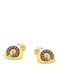 Xrisokosmima Детски Обеци Studs с камъни от Злато 9K