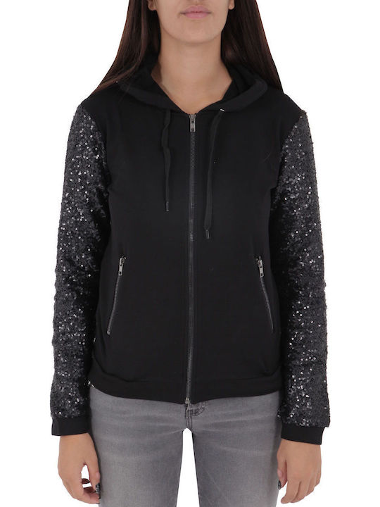 Silvian Heach Jacke Schwarz mit Kapuze
