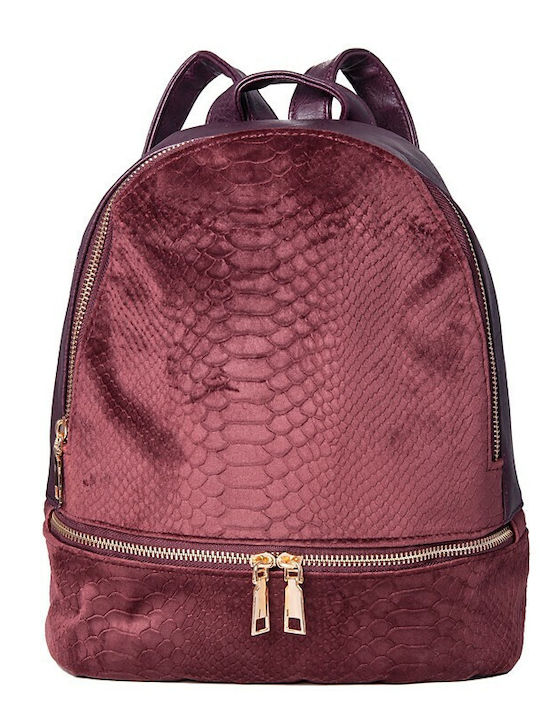 V-store Women's Bag Backpack Burgundy