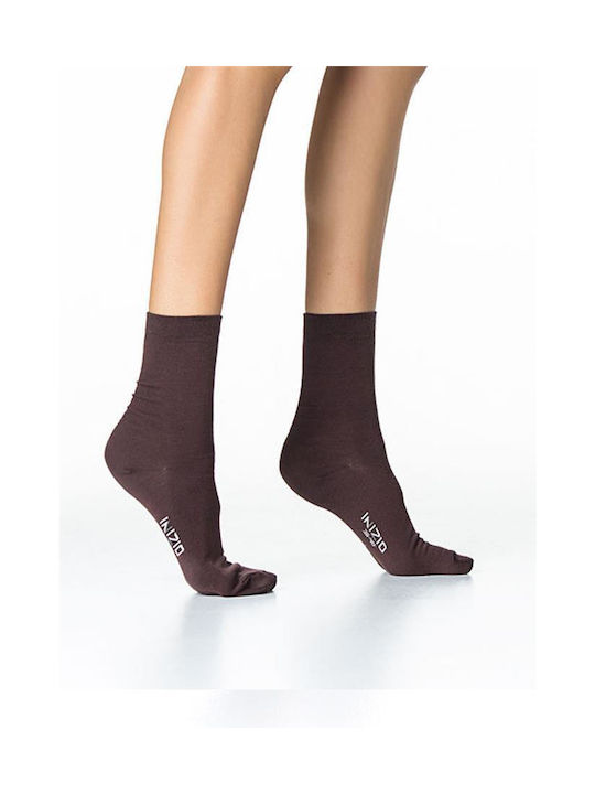 Inizio Women's Solid Color Socks CAFE