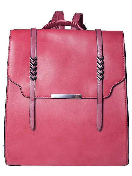 V-store Women's Bag Backpack Burgundy