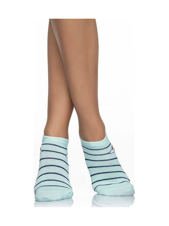 Inizio Patterned Socks Turquoise