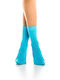 Inizio Women's Solid Color Socks Turquoise