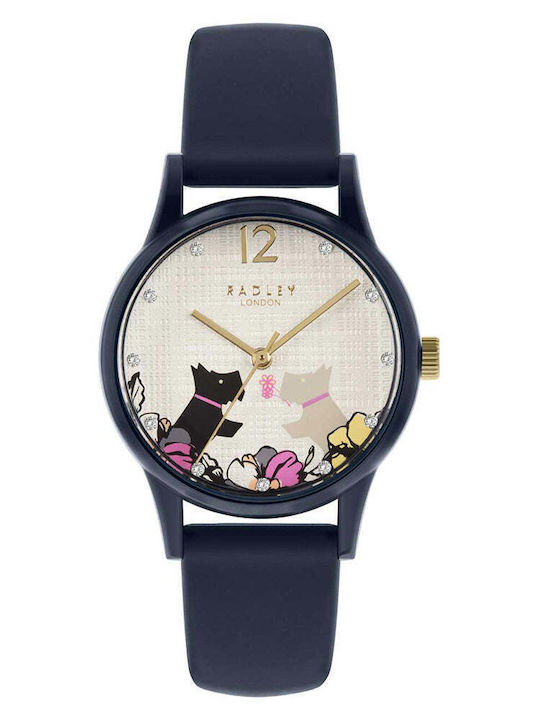 Radley Women's Watch with Blue Rubber Strap
