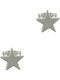 Kiriakos Gofas Kids Earrings Studs Stars from White Gold 9K