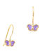 Polytimo Kids Earrings Pendants Butterflies from Gold 9K