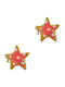 Kiriakos Gofas Gold Plated Kids Earrings Studs Stars from Silver