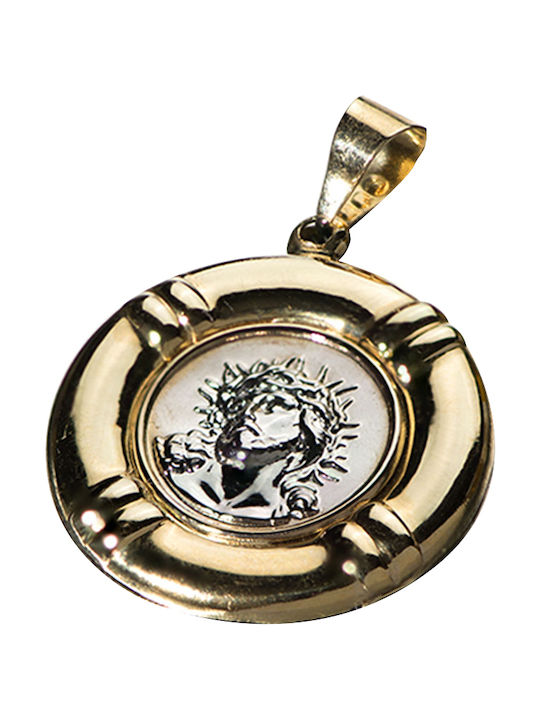 Tasoulis Jewellery Collection Μενταγιόν Παιδικό Φυλαχτό με τον Ιησού Χριστό από Χρυσό 14K 4525-TJKF5