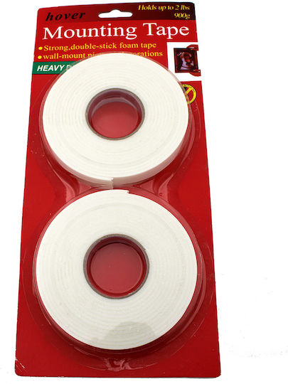 Self-Adhesive Foam Double-Sided Tape White 16mm 2pcs
