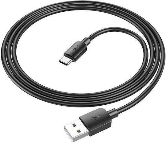 Hoco Кабел USB Type-C 2.0 USB-C мъжки - USB-A 27W Захранване PD Черен 1м HC-X96TBK