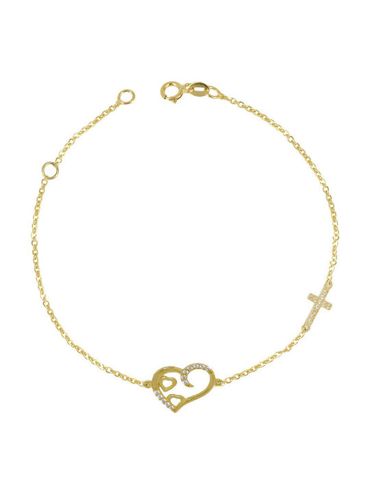 Katsigiannis Kids Bracelet from Gold 9K with Heart