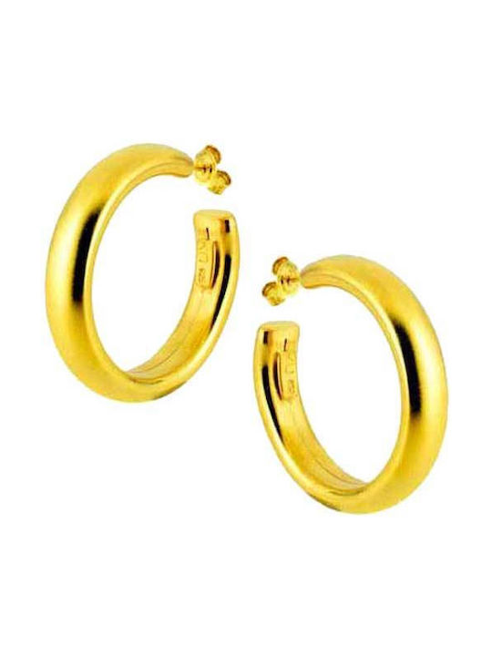 Earrings Hoops made of Silver Gold Plated