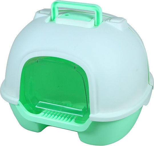 Pet Interest Τουαλέτα Γάτας Κλειστή Πράσινη Μ50 x Π41 x Υ39cm